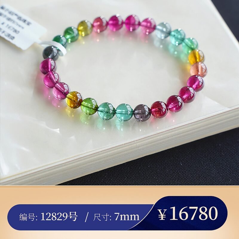 【艳丽色标A6】颜色醉亮老矿色彩标杆天然碧玺手串猫小姐珠宝 - 图片 16